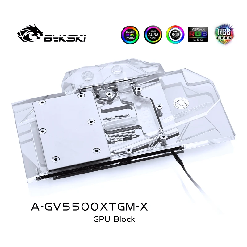 

Bykski Water Block use for GIGABYTE RX5500XT GAMING OC 8G / Full Cover Copper Radiator Block / 3PIN 5V RGB / 4PIN 12V RGB