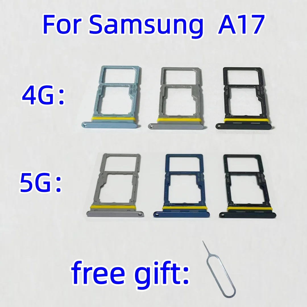 SIM Card SD Card Tray chip slot drawer card Holder For Samsung Galaxy A17 4G 5G SM-A175 A175F A176B A176N drawer chip card tray