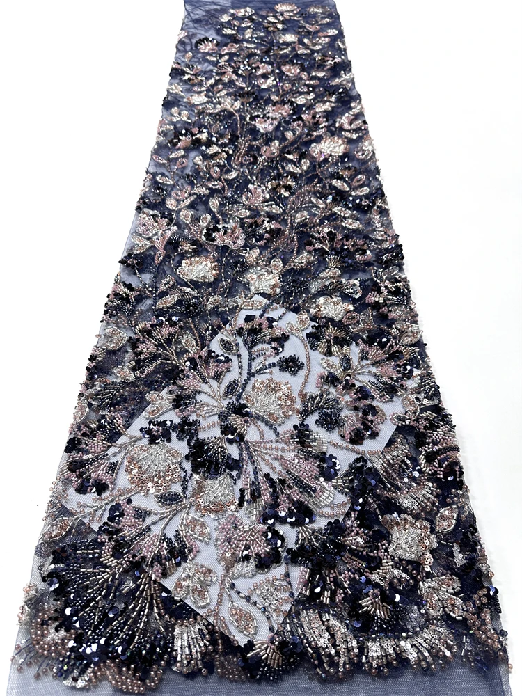 قماش دانتيل مطرز بالجملة، شبكة فرنسية مع تسلسل، قماش دانتيل أفريقي 2025 جودة عالية، قماش دانتيل زفاف، شبكة مطرزة #2