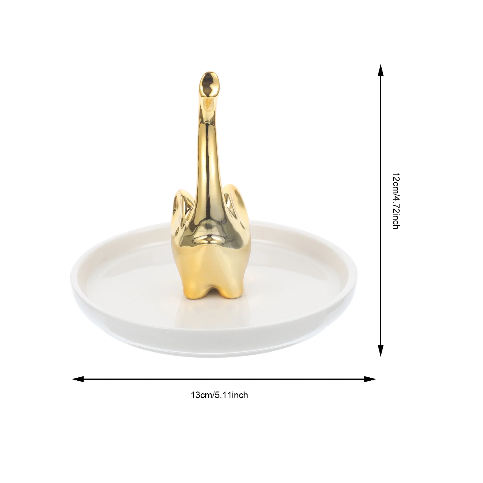 Jewelry Display Tray Ceramic Cartoon Durable Jewelry Storage Plate Desktop Necklace Container Small Decorative Tray