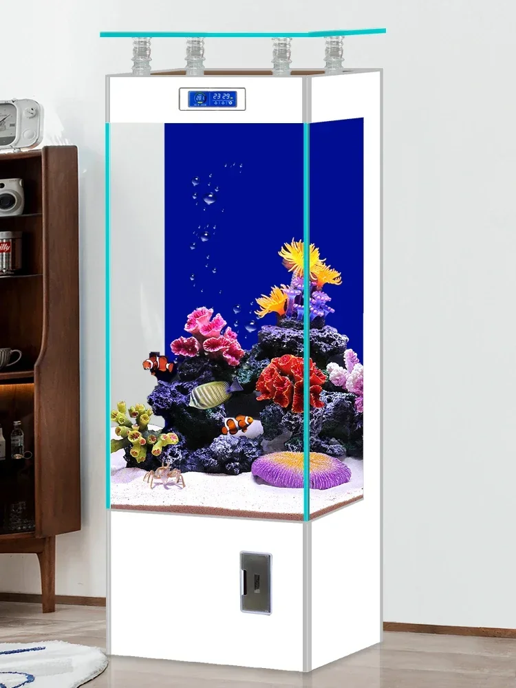 

Fish tank ultra white , small and medium-sized fish tank, living room, household fish tank