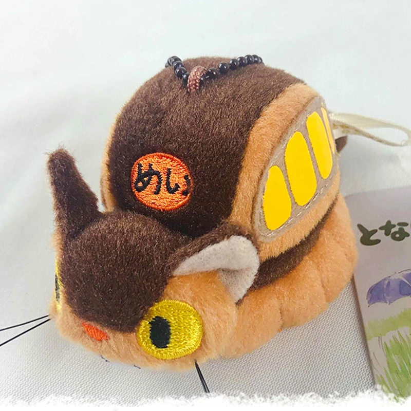 Lindo mi vecino Totoro autobús colgante Hayao Miyazaki muñeca bolsa accesorio coche llavero juguetes recoger niños regalos de vacaciones