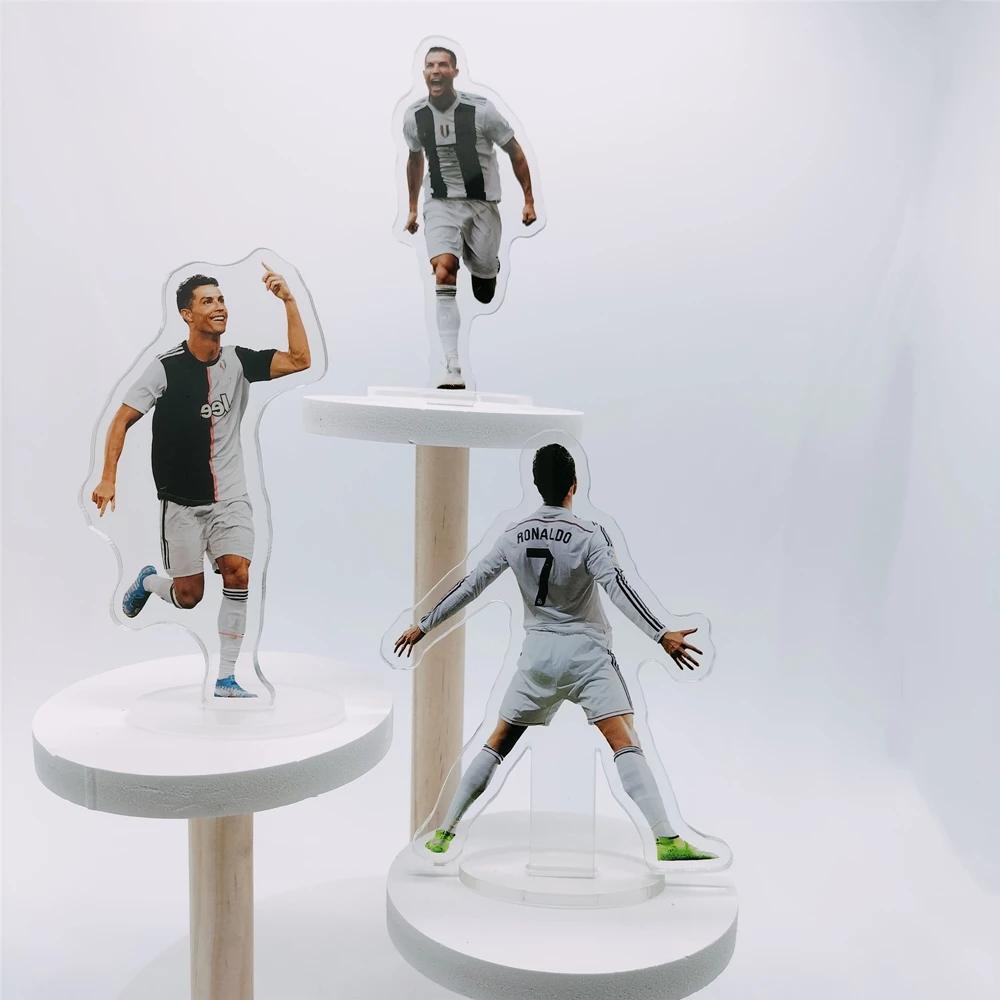 5 Kinds Acrylic C Ronaldo Football Souvenirs Human Shaped Handicraft Plaque Football Craft Acrylic Soccer Ornament Fans Gift