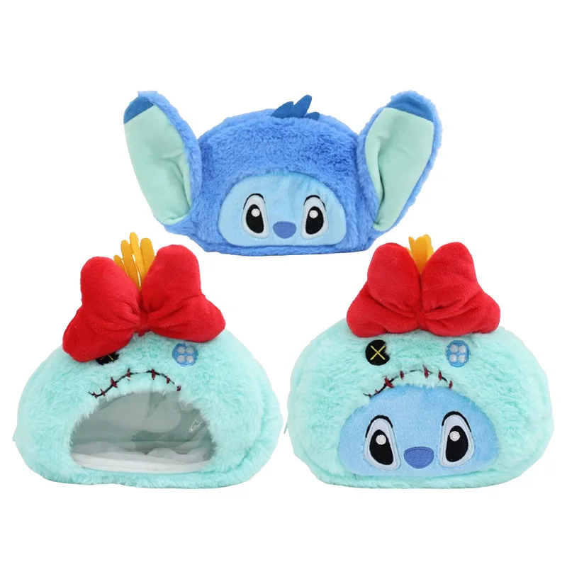 Stitch Disney Scrump Cute Cartoon Plush Pencil Case Kawaii Fluffy Stuffed Toy Storage Bag Lovely Periphery Adorkable Holiday Gif