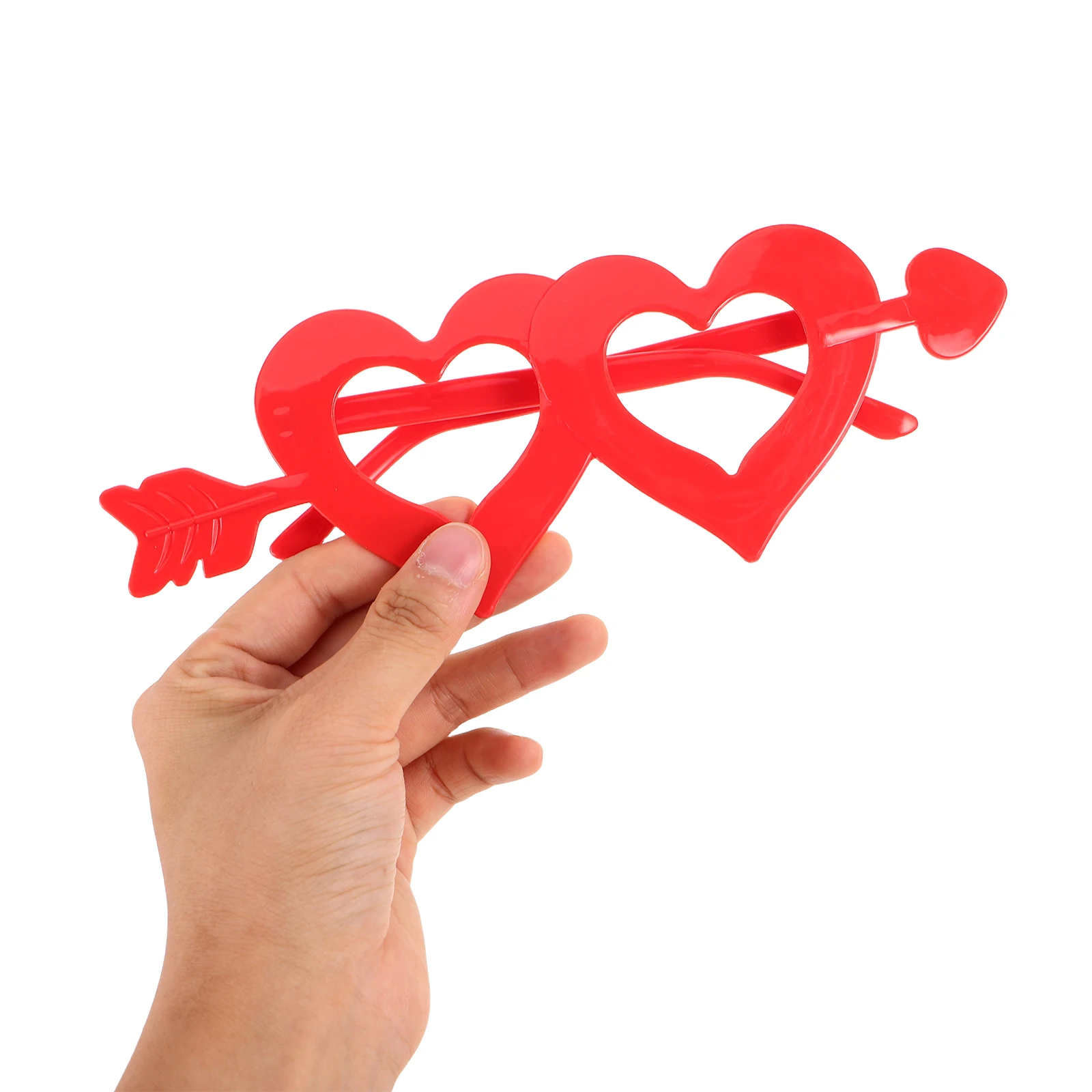 

1Set Valentine's Day Party Decorations Stylish Heart Bow Arrows Set with Glasses Themed Props for Indoor Outdoor