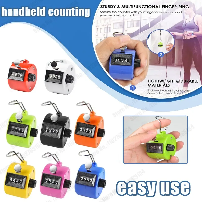 

Ручной цифровой счетчик с металлическим счетчиком на колене Ручной кликер 4-значный хромированный счетчик людей для гольфа 4-значные счетчики