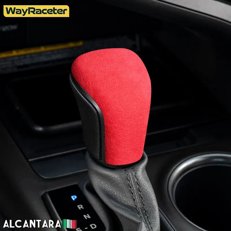 Alcantara Wrap Abs Lhd & Rhd Auto Versnellingspookknop Cover Voor Toyota Corolla E210 Camry Xv70 Avalon Xx50 2019 2020 2021 2022 2023