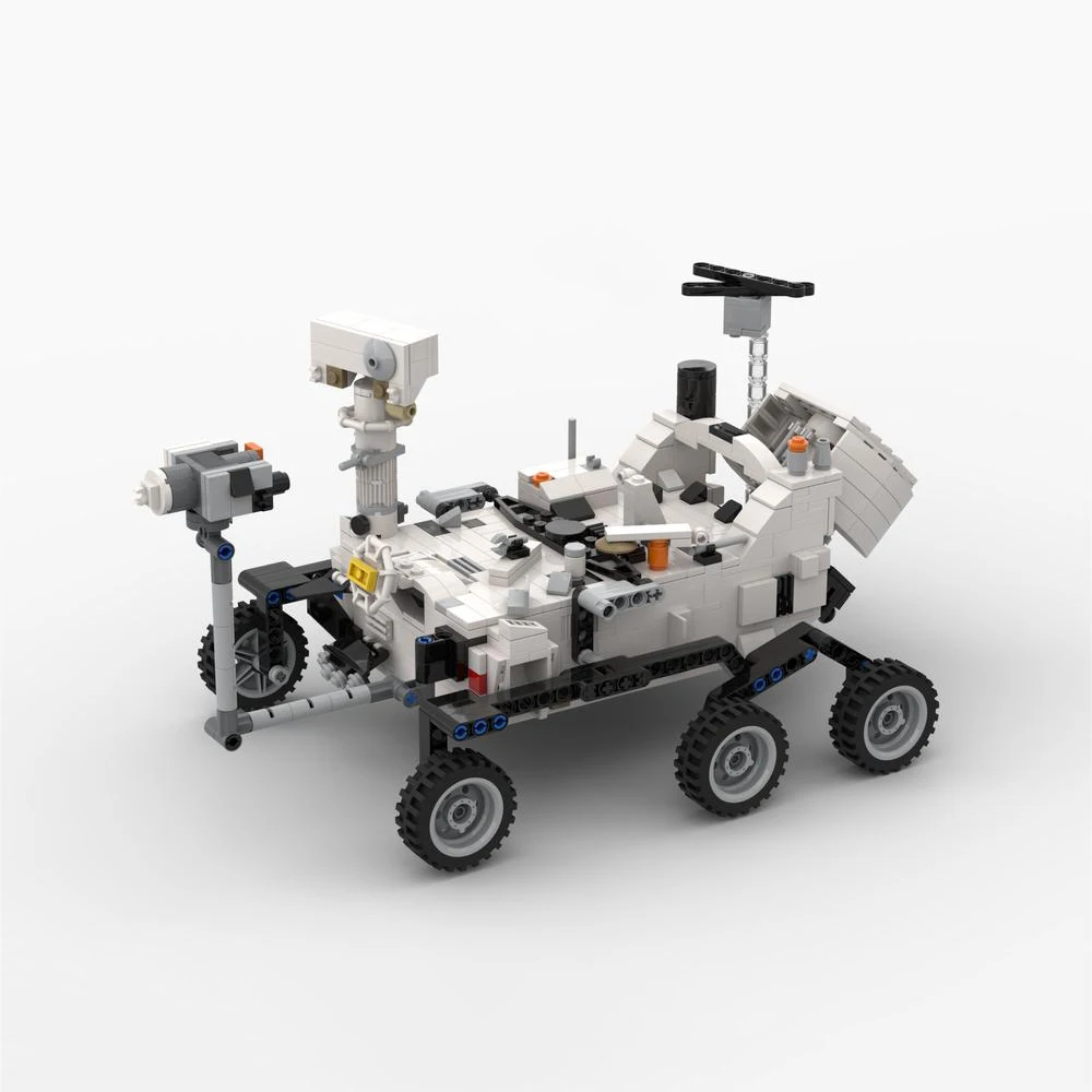 670PCS MOC-48997 Perseverance Mars Rover & Ingenuity Helicopter NASA Building Blocks Model Toy Brick Children's Birthday Gift