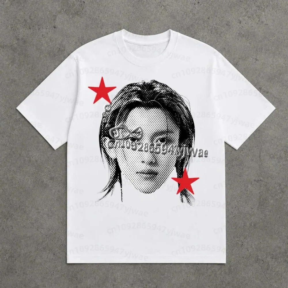 2026 Herren Damen LNGSHOT Big Head T-Shirt Grafik-T-Shirt Ohyuan Woojin Louis Ryul Fans O-Ausschnitt T-Shirt Mode Retro Herren T-Shirt – Detail 8