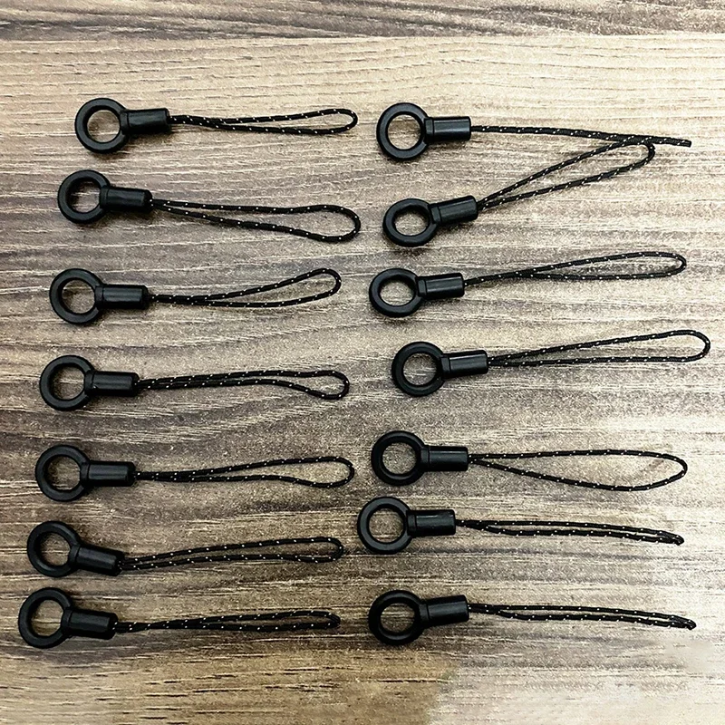 10pc Lanyard Seil Kopf Kleine Seil Kopf Kleine Schwarz Seil Schnalle DIY Handy Shell Handy Lanyard Universal