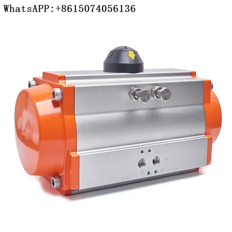 AT actuator ball valve pneumatic head single/double acting spring reset 90-degree angular stroke cylinder actuator valve.