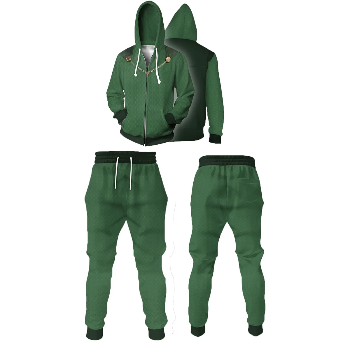 Dr. Doom Hoodie Set New Digital Printing Large Quantity Price Polyester Fiber Loose Fit Casual Long Sleeve Zipper Closure Men...