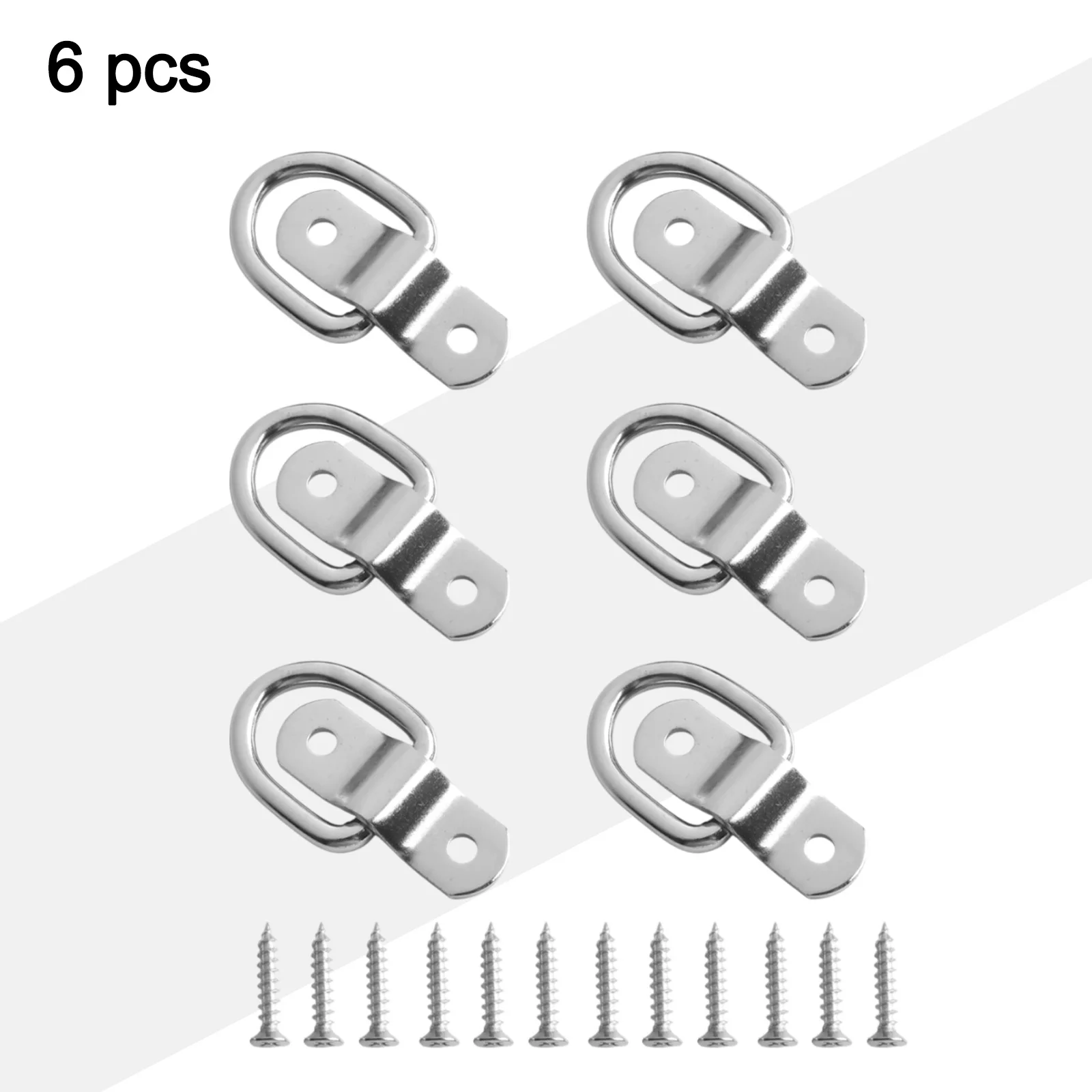 Lashing Rings Heavy-Duty Anchors Transportation 6 Pack Set Convenient Storage Box High-Strength Carbon Steel Auto Fastener