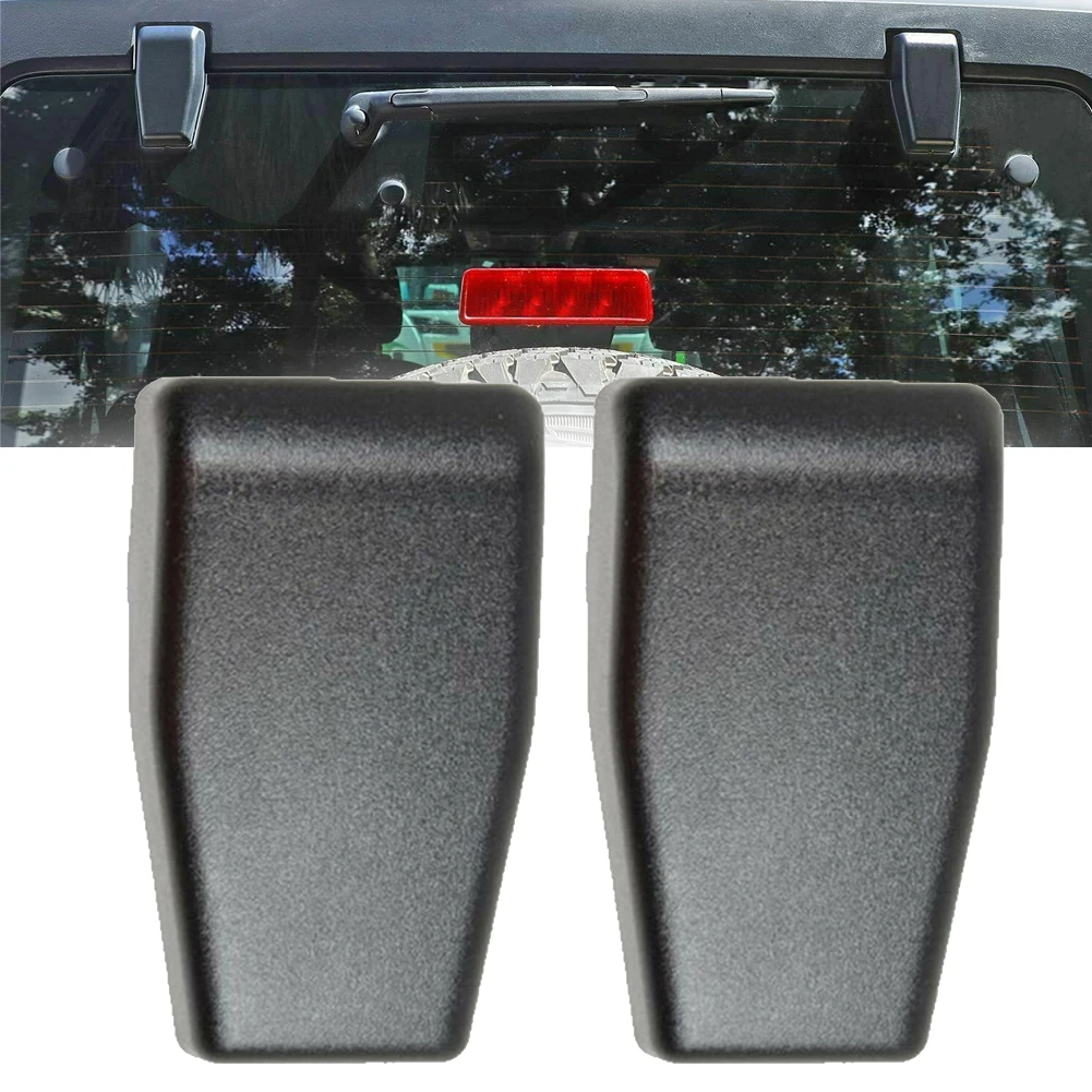 2Pcs Auto Rear Door Hinge Covers For Jeep For Wrangler JK JKU 2007-2018 ABS 68140033AA Auto Rear Door Window Hinge Cover