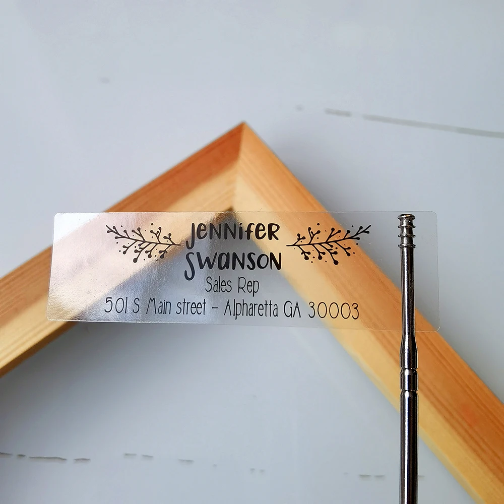 48pcs 20X70mm Address Sticker Customized Name Stickers Customization Address Stickers Cartoon Notification Letter Logo