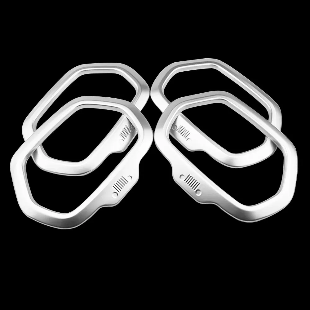 Auto Door Sound Speaker Circle Molding For Jeep Renegade BU 2015-2025 4pcs ABS Interior Components Accessories