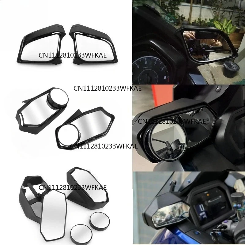 Motorcycle Front Moving Rearview Mirror Large Field View Glare Reflector Compatible with Yamaha XMAX 250 300 400 2017-2025