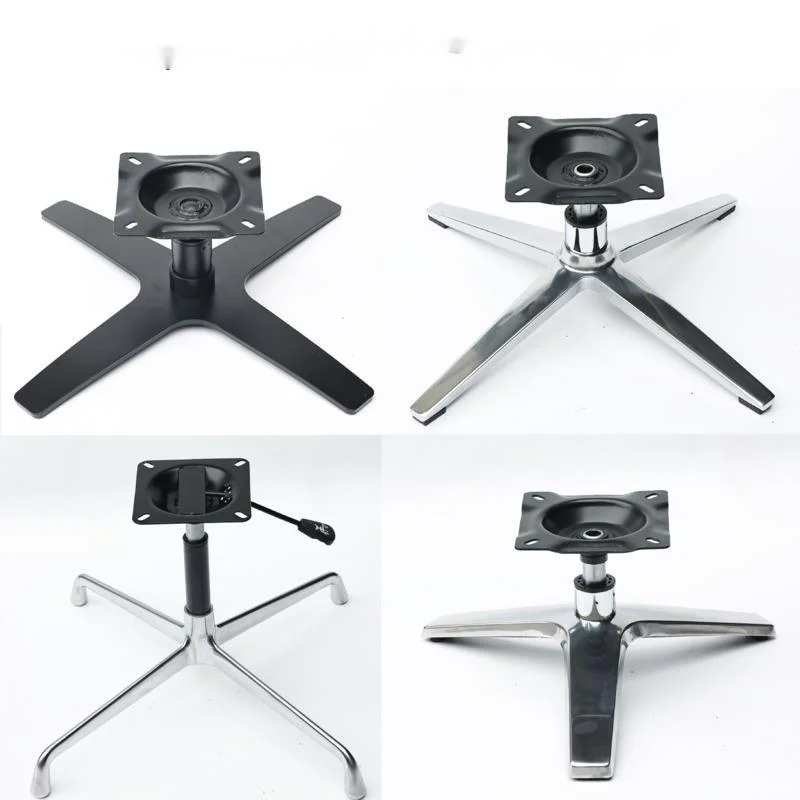 Cross Aluminum Alloy Computer Chair Four Star Footed Office Chair Rotating Leg Bracket Furniture Chair Base Kit Accessories