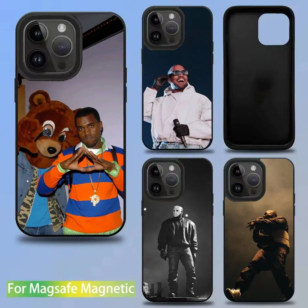 

K-Kanye rapper West Phone Case For iPhone 16,15,14,13,12,11,Pro,Max,Plus,Mini,SE New Magsafe Magnetic Wireless Charging