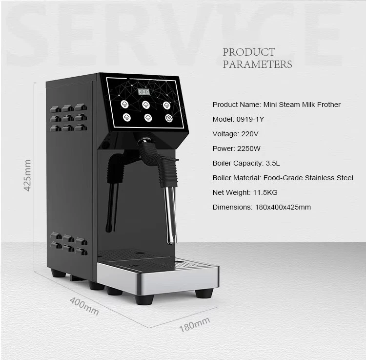 Latest Model Electric Milk Frother, Stainless Steel Hot Cold Milk Heater Foam Maker Automatic Milk Steamer for Coffee Latte