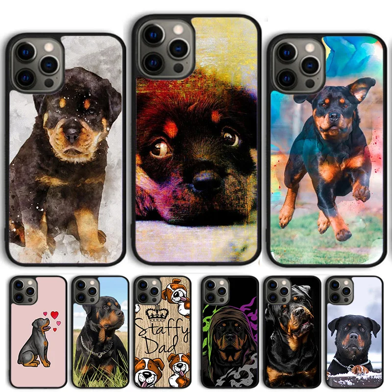 Rottweiler Dog Phone Case Cover For iPhone 15 16 14 13 12 Pro Max mini 11 Pro Max XS X XR Plus Coque Shell