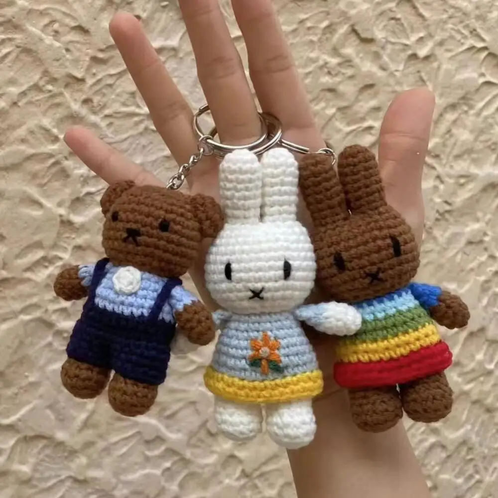 Breloczek Miffy Tęcza Melani Królik Boris Niedźwiedź Zawieszka Mały Niedźwiedź i Mały Królik Lalka Gotowy Prezent Kreskówka Uroczy