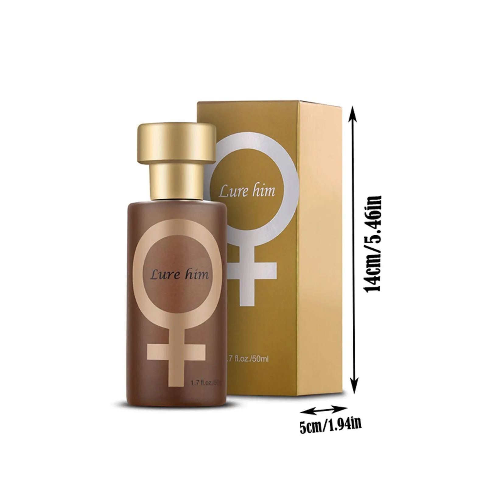 2pcs Perfume For Men Golden Pheromone Cologne For Men Attract Women 50ML