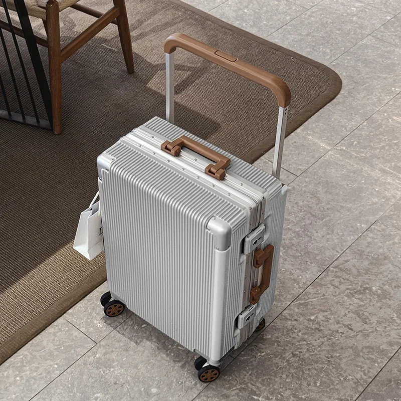 Fashion Wide Pull Rod Trolley Case Travel Suitcase Male 20/24/26 Trunk Female Rolling Luggage 20 Boarding Box Universal Wheel