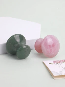 Planche Gua Sha en forme de champignon en Jade naturel, masseur pour le visage, le dos, le corps, soins de beauté du visage, outil pour la peau, rouleau relaxant pour le visage, 1