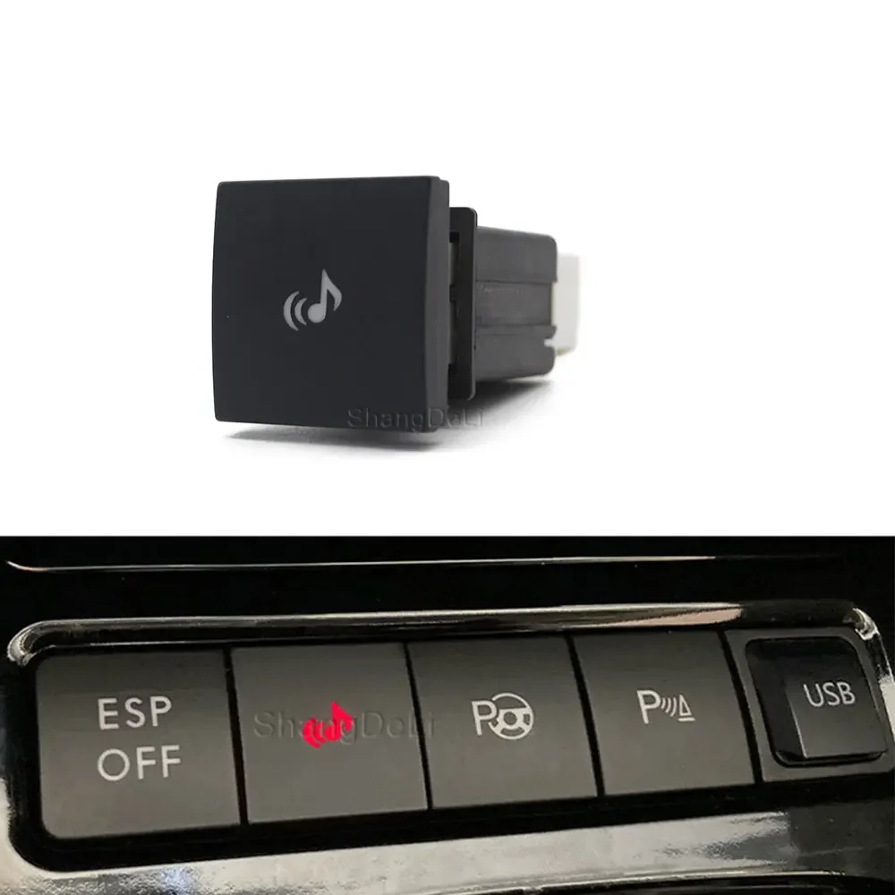 

24mm*24mm Red LED Light Music Switch Button with wire for VW Golf 6 Golf v Jetta MK6 caddy 2009 2010 2011 Car Accessories