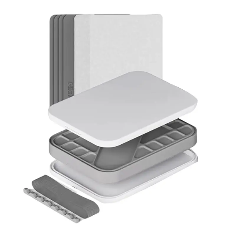 【Price Drop !!】Wet Palette 2 In 1 With Lid, 50PCS Paper, 2PCS Sponges