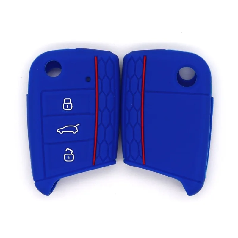 

Suitable for Volkswagen's old golf side-elastic folding key cover silicone honeycomb multi-color ready-made