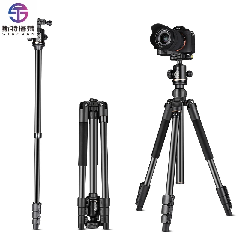 

Q518 Aluminum164CM Portable Adjustable Tripod Stand for Phone Panoramic Ball Head Professional Monopod Tripod Tripod