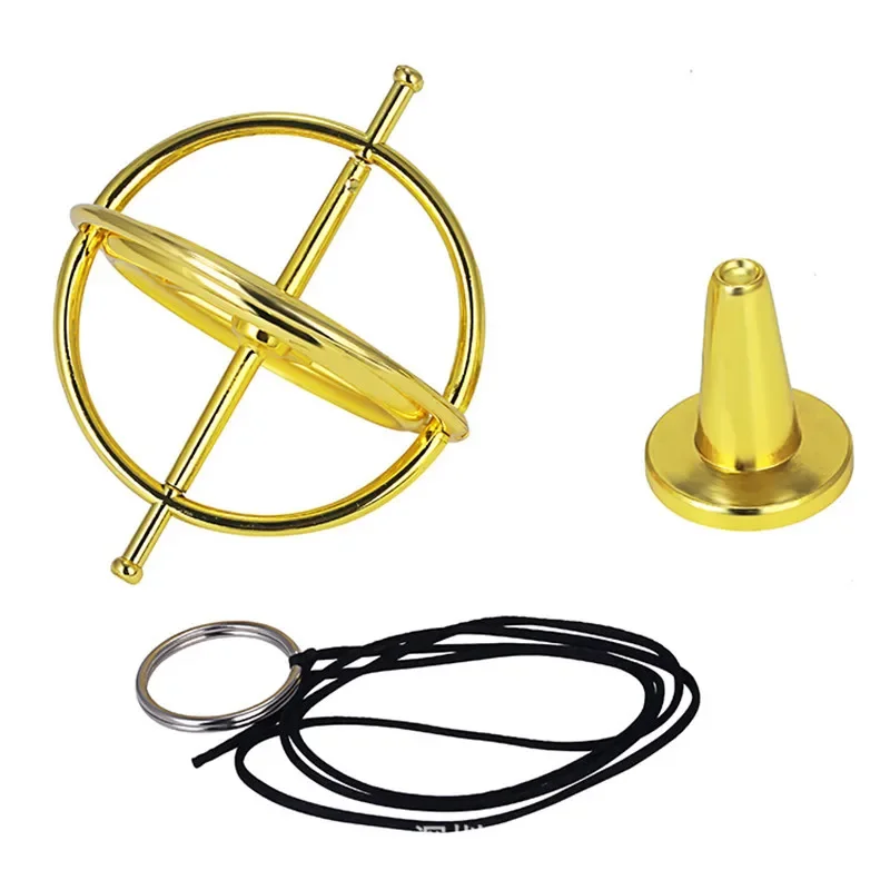 Creative Scientific Educational Metal Finger Gyroscope Gyro Top Pressure Relieve Classic Toy Traditional Learning Toy For Kids