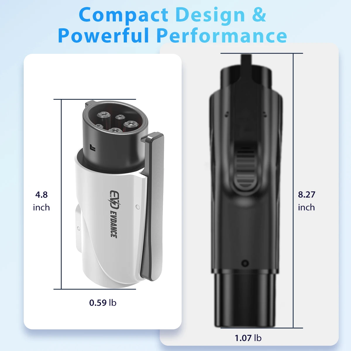 EVDANCE Portable Electric Car Tesla to J1772 Adapter 80A 20Kw EV Fast Charging Accessories Compatible with Tesla NACS Chargers