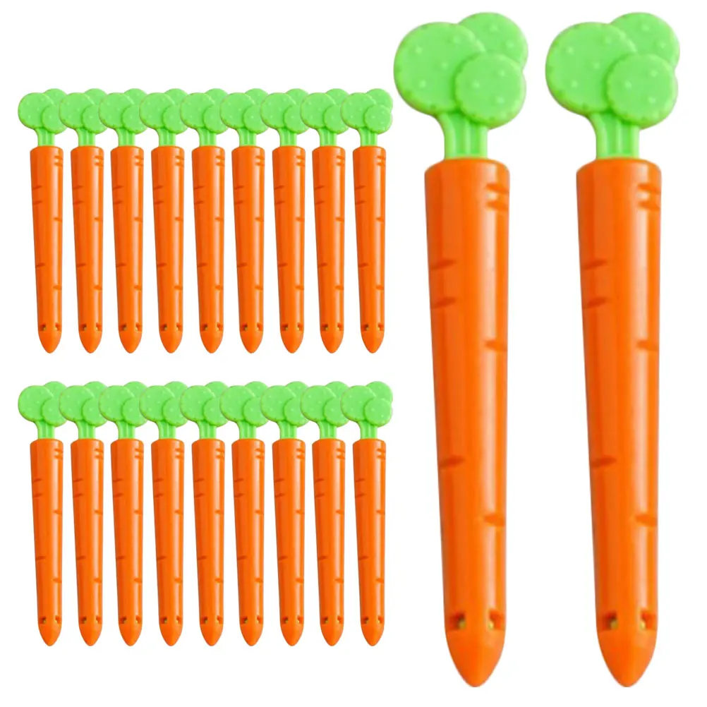 

20Pcs Practical Chip Clips Strong Grip Sealing Clamp For Unfinished Foods Carrot Shape Plastic Organizer