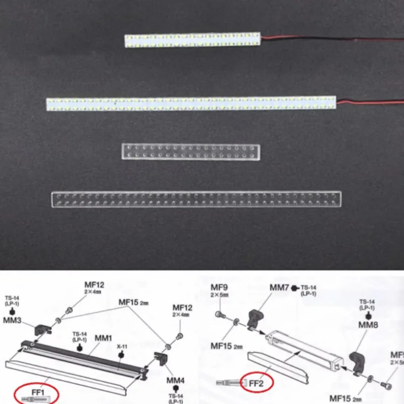 LED 루프 라이트 조종석 스포트라이트 액세서리 1/14 타미야 RC 트럭 트레일러 팁퍼 스카니아 770S 4X2 56379 자동차 부품용