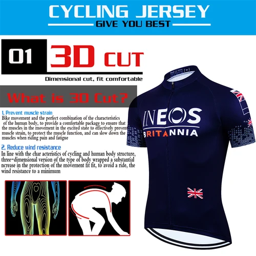 Imagen 2 del producto INEOS, ropa de ciclismo de verano para hombre, conjuntos de camisetas de bicicleta, bicicletas de montaña, ropa deportiva, traje de ciclismo para hombre, accesorios para bicicleta