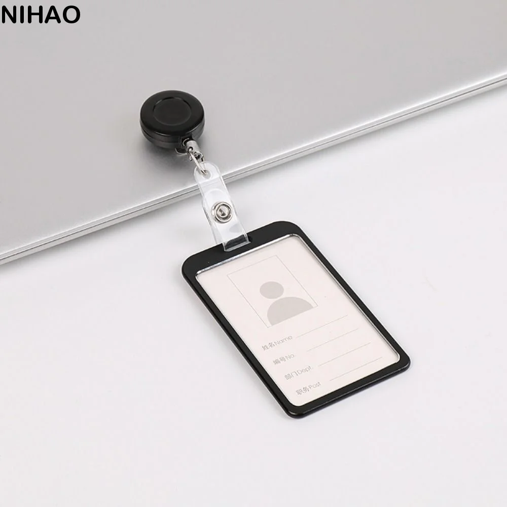 Supplies Business Card ID Card Clips Vertical Card Cover Simple Card Case Horizontal Card Protector Aluminum Alloy Card Cover