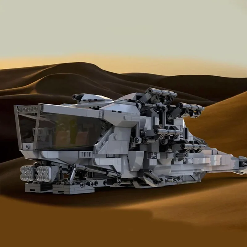 

496PCS MOC Dune Ornithopter Modified Build Building Blocks Model Dune Flyer DIY Educational Display For Sci-Fi Fans