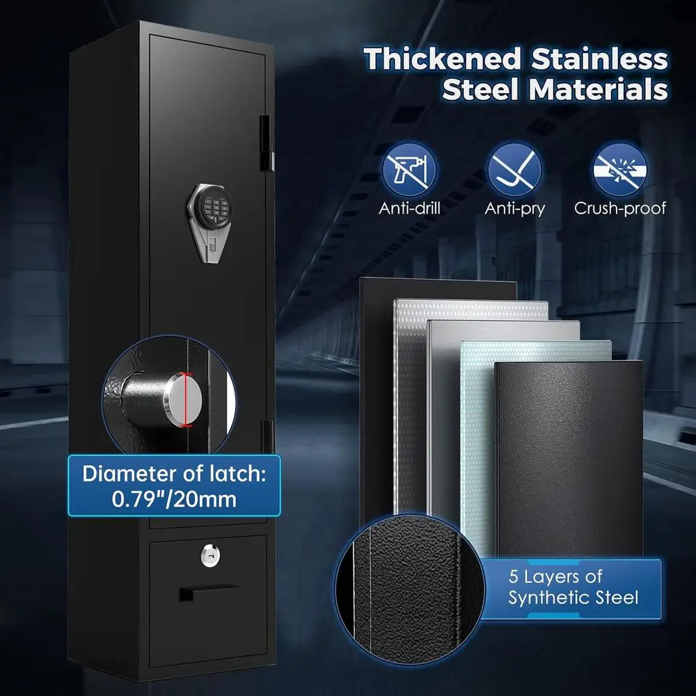 Digital Rifle and Pistol Safes with Quick Access, Drawers, Dual Alarm System, and Mute Shotgun Safe Features