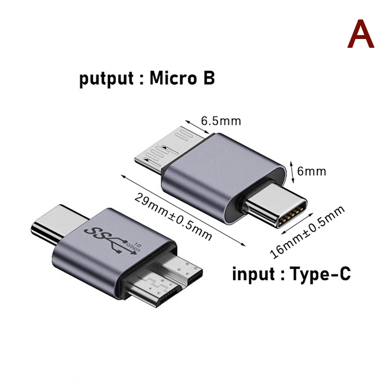 อะแดปเตอร์3.0แปลงการซิงค์ข้อมูลความเร็วสูง10Gbps แปลงสำหรับ HDD SSD Type C เป็น Micro B