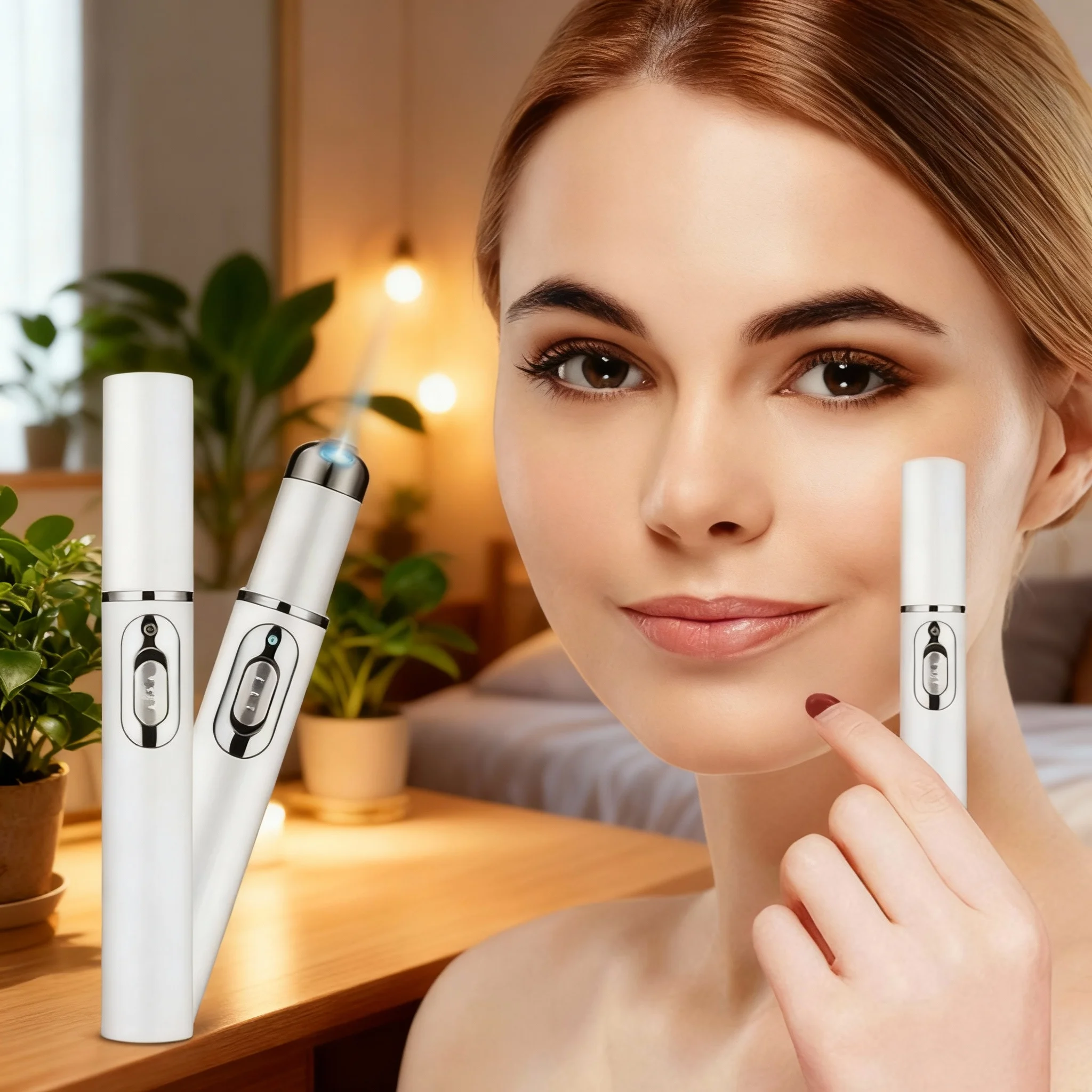 جهاز تجميل الوجه مدلك العين الضوء الأزرق دوائر العين السوداء أداة العناية بالوجه تفتيح الملمس الحفاظ على أكياس العين العناية بالبشرة #1