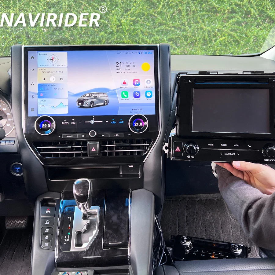 16.8inch For Toyota Alphard Vellfire Upgrade 40 Series 2015-2023 Car Radio Navi GPS Android 13 Auto Multimedia Player 4G Carplay