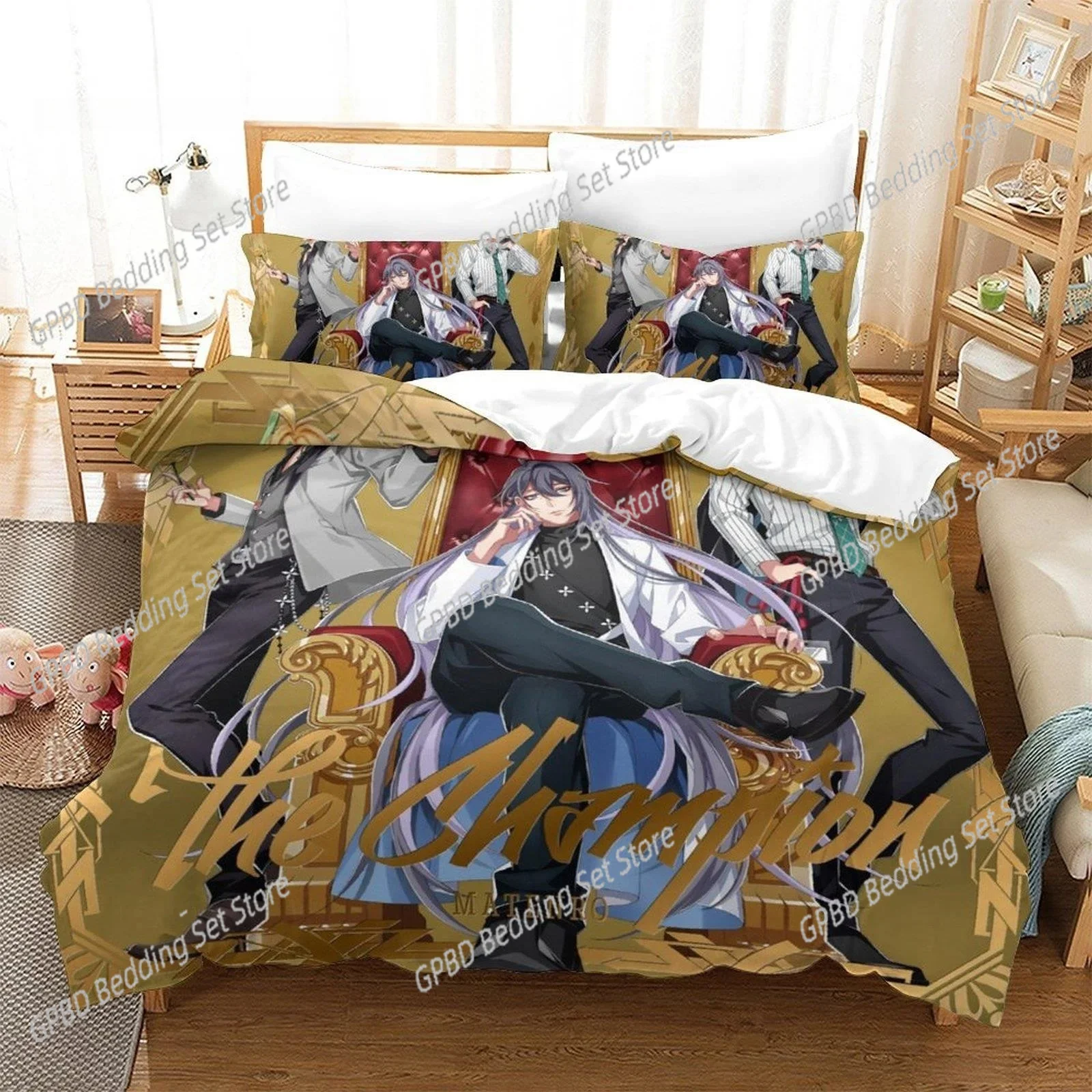 Hypnosis Mic Division Rap Battle Rhyme Anima Bedding Set Single Twin Full Queen King Size Bed Set Kid Bedroom Duvet cover Sets