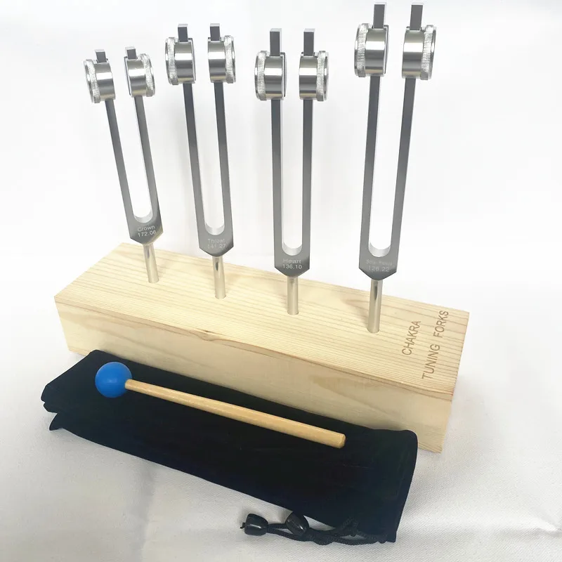 126.22-272.20Hz Healing tuning fork With Wooden Resonance Box for Chakras Healing Therapy Medical Percussion Instruments view 2