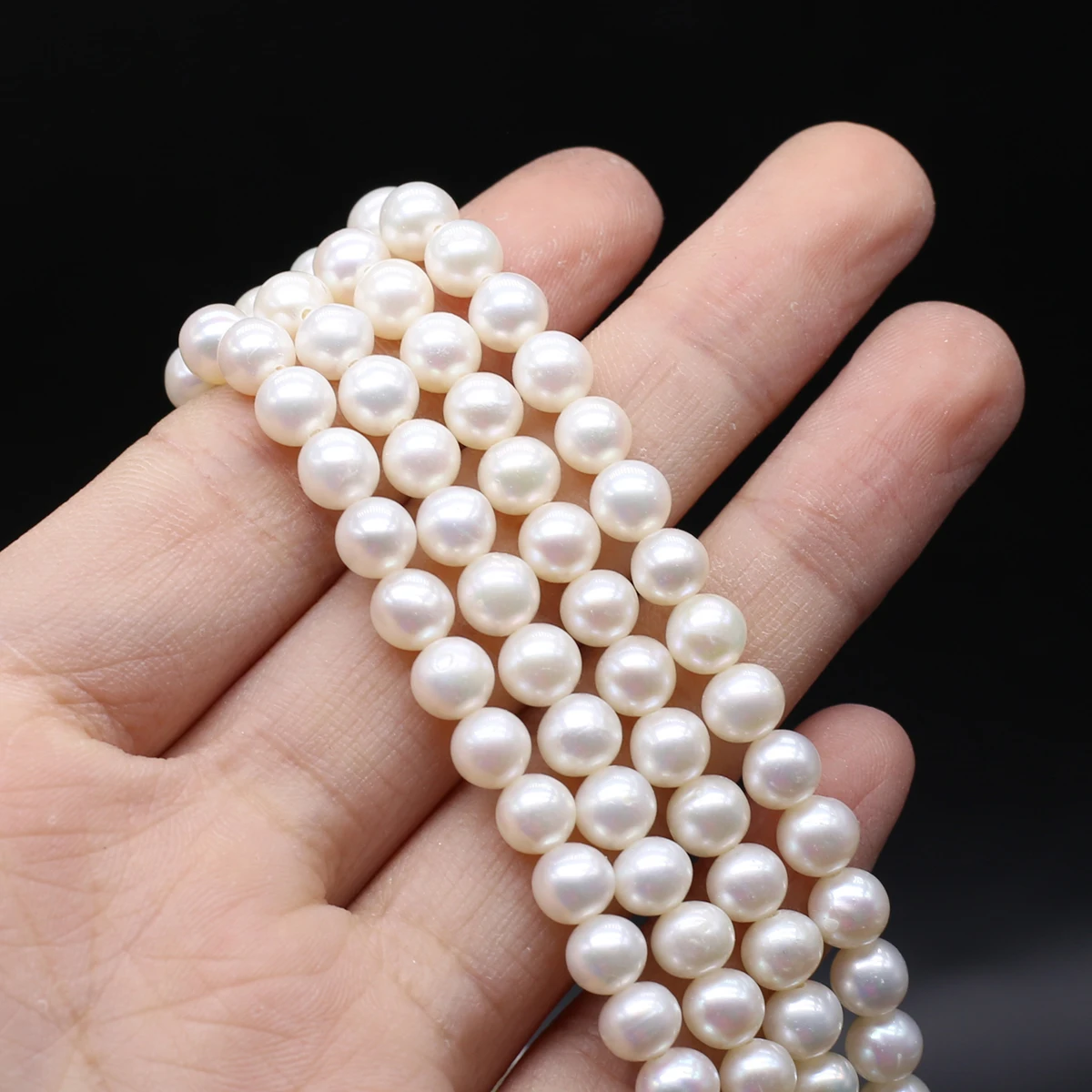 

AA+ Natural Freshwater Pearl Beads Round Loose Bead High Quality Charms for DIY Women Men Necklace Jewelry Making Accessories