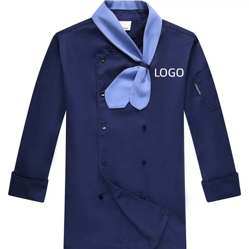 Men And Women Chef Jackets Work Clothes Long Sleeves Hotel Restaurant Chefs Cooking Uniforms Personalized Customization Logos