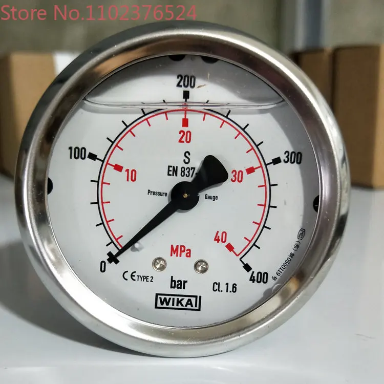 Pressure gauge EN837-1 shock-proof hydraulic pressure oil gauge 213.53 pressure gauge of old rice blasting machine