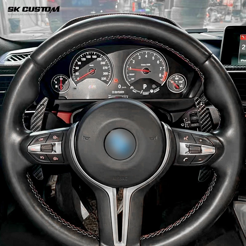 For BMW M2 M3 M4 F20 F30 F32 F22 F80 F87 F48 F45 F31 F10 F11 F15 F16F18F12 Carbon Fiber Car Modification Magnetic Paddle Shifter